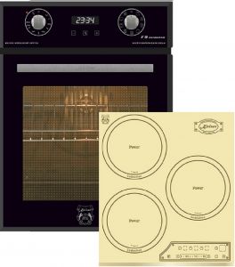 Kaiser EH 4747  Einbau Backofen+ KCT 4795 FI ElfAD Retro Induktionskochfeld 45 cm