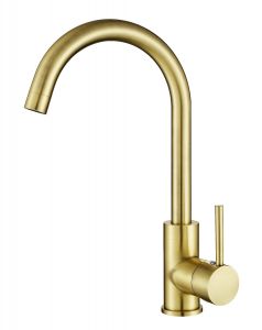 GURARI  5523 G Messing Armatur, Schwenkbereich 360°, Gold Design, Hochdruck, Modern