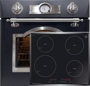 Backofen Set Kaiser Empire EH 6355 Em Sil Einbau Elektrobackofen 60 cm 67 L+KCT 6705 FI  Induktion Kochfeld 60 cm