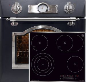 Backofen Set Kaiser Empire EH 6355 Em Sil Einbau Elektrobackofen 60 cm 67 L+ KCT  6715 F Glaskeramik Kochfeld 60 cm