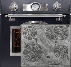 Backofen Set Kaiser Empire EH 6355 Em Sil Einbau Elektrobackofen 60 cm 67 L+ KCT 6715 F Ära Glaskeramik Kochfeld 60 cm