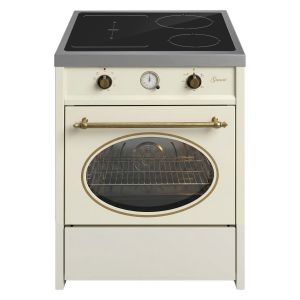 GURARI GCH E 612 Cr r Induktions Standherd 60 cm, Induktion, Retro, Creme, Range Coocker