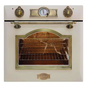 Kaiser EH 6355 ElfEm Einbau-Backofen – Retro Elektrobackofen, Autark, 60 cm, 67L, 8 Funktionen, Elfenbein