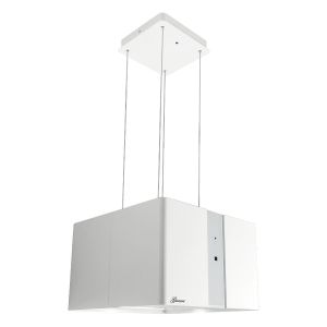 Gurari GCH I 331 45 WH PRIME Dunstabzugshaube Inselhaube 45cm 1000m³/h Weiß Glas