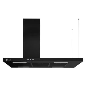 Gurari GCH 793.R Inselhaube mit Ablage Dunstabzugshaube 116 cm Schwarz 850m³/h