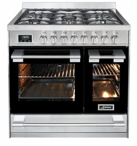 Kaiser HGE 93201R Gas Elektro Standherd 90 cm, Edelstahl, Inox, Range Coocker