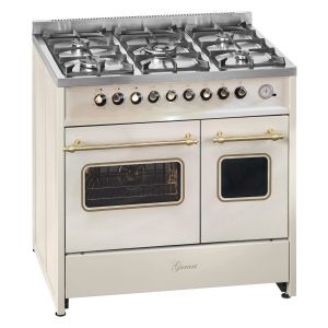 Gurari GCH E 916 Cr R Creme Gas Elektro Standherd 90 cm Range Coocker