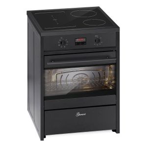 GURARI Induktions Standherd 60 cm GCH E 612 BL Induktionsherd mit Backofen 60 L, Schwarz, Range Coocker