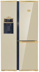 Kaiser KS 90300 ElfAD Bio Retro Kühlschrank Elfenbein, Side-by-Side Kühl-Gefrier-Kombination, No Frost 538 L 183 cm