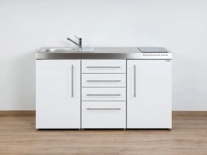 Stengel Miniküche Premiumline MPS4 150  mit Kühlschrank , Schubladenunterbau und Induktionskochfeld