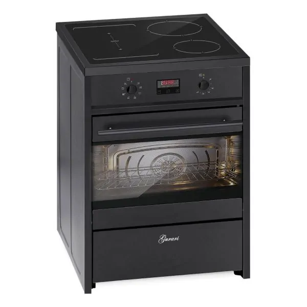 Herd mit Induktionskochfeld Gurari Standherde Induktion 60 cm GCH E 612 BL Induktionsherd mit Backofen 60 L, Schwarz, Range Coocker