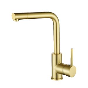 GURARI 5553 G Messing Armatur, Schwenkbereich 360°, Hochdruck, Gold Design