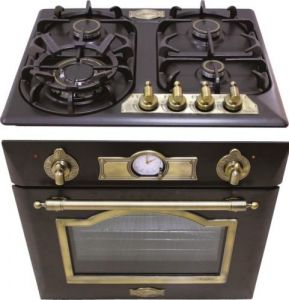 Gas Herdset Autark Kaiser Empire/ Gasbackofen Einbaubackofen EG 6345 Em + Gaskochfeld 60cm KG 6325 Em