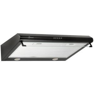 GURARI  GCH F 590 60 BL, Einbau Dunstabzugshaube 60 cm, Unterbauhaube, 250m³/h, mit Glas, LED