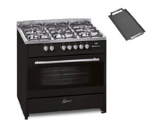 Gurari GCH E 911 BL Edelstahl Gas Elektro Standherd 90 cm 121 L Range Coocker +Grillplatte