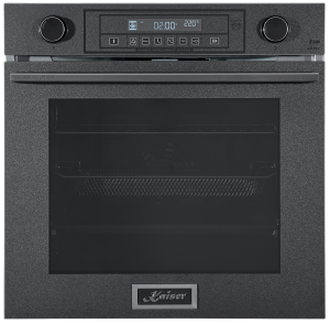Kaiser EH 6401 La Perle Noire – XXL 79 L Einbau-Backofen mit AirFry, Pizzastein und Drehspieß