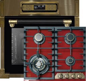 Kaiser Herd-Set EH 6726 AD Einbaubackofen+ KCG 6335 RotEm Gaskochfeld 60 cm