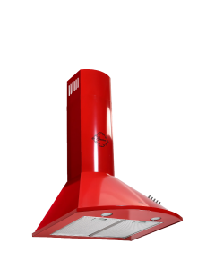GURARI Wandhaube GCH C 046 RD 6 Dunstabzugshaube 60 cm in Rot, Saugstark 1000m³/h 