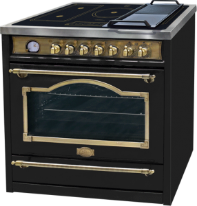 Kaiser HC 93655 IEm  Elektro Standherd 90 cm ,Retro,Schwarz, Range Coocker mit Induktionskochfeld