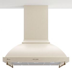 GURARI GCH I 069 BG N Creme Retro Inselhaube 90 cm Dunstabzugshaube 1000 m³/h 