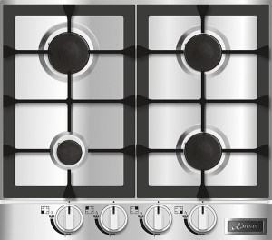 Kaiser KG 6357 Turbo Edelstahl Gaskochfeld 60 cm 4 Brenner 3,8 KW WOK