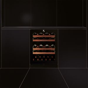 Swisscave Weinkühlschrank WLU-160DF  2-Zonen Weinkühlschrank für Kücheneinbau | 40 Flaschen | 82cm (H)